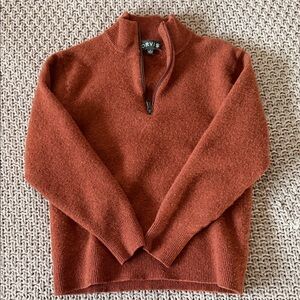 Orvis Women’s Zip-Up Sweater in Warm Rust